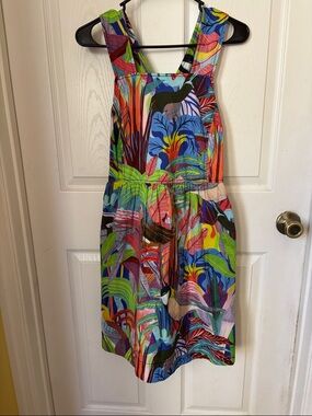 Women’s multicolor tropical print dress